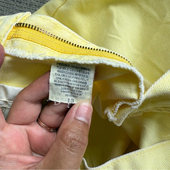 Vintage Riders Yellow Jean Shorts Lightweight Denim - Picture 6 of 11